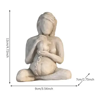 Decor Acasă Statuia Goală De Nastere Femeie Care Deține Un Copil De Mână Sculptate Sculpturii Moderne De Decorare Pentru Mama Ornament Pentru Birou Bedroo