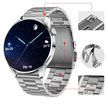 Curea de ceas pentru Huawei Watch 3 / 3pro din Oțel Inoxidabil 22mm Ceas Inteligent de înlocuire curea de titanium grey /silver / negru culoare Noua