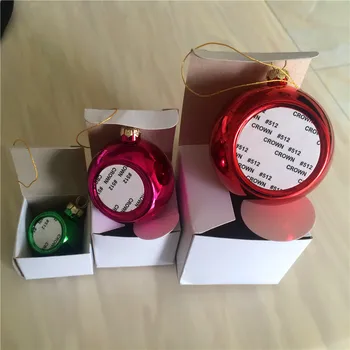 Sublimare minge de crăciun personalizate gol consumabile consumabile fierbinte imprimare prin transfer DIY personalizate material 24buc/lot