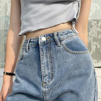 Flare Jeans Femei Side Split All-meci la Modă Buzunar Retro Ins Talie Înaltă Populare Slim Elasticitatea Primăvară Pantaloni Casual Mujer