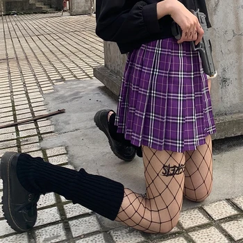 Încălzit de picior pentru Femei de Iarnă, Lolita Japoneză Punk Șosete Goth Y2k Harajuku Negru Ghetre Genunchi Iarna Tricotate Mansete Glezna mai Cald